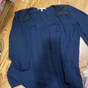 Button down blouse with hidden buttons